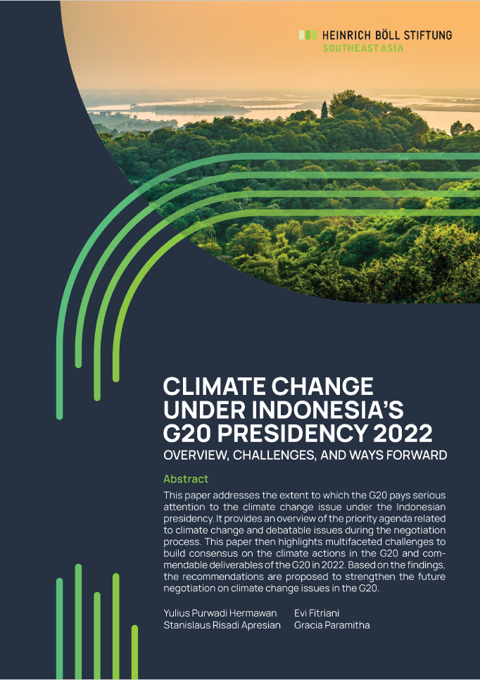 Climate Change under Indonesia’s G20 Presidency 2022: Overview, Challenges and Ways Forward
